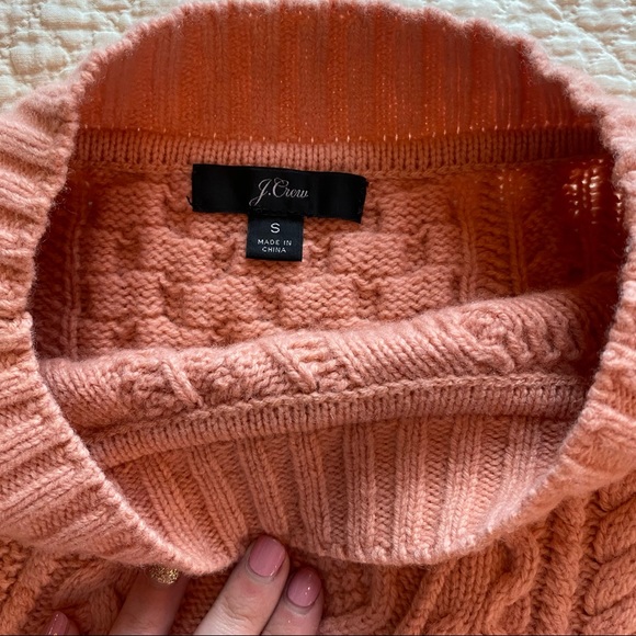 J Crew Lonnie Pink Cable Knit Sweater Tunic - Picture 7 of 12